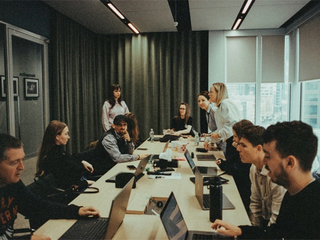 Workshop session around a project table